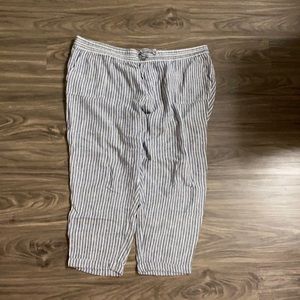 Linen pants w tapered ends